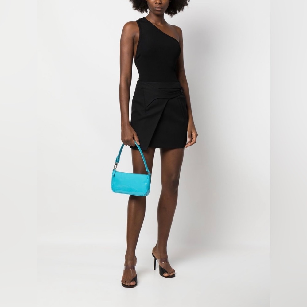 Price Firm - BY FAR Patent Leather Rachel Bag - Blue